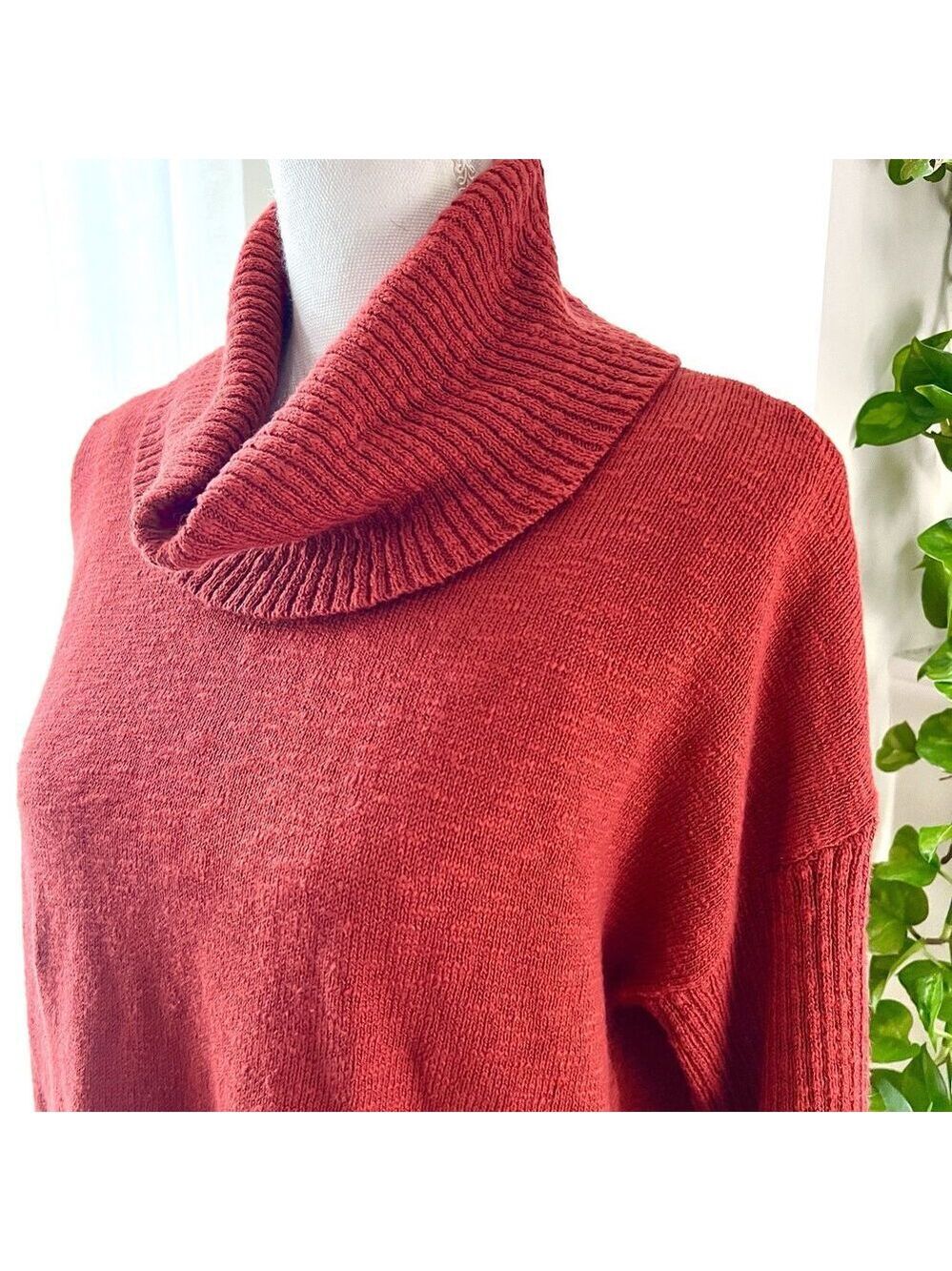 Wonderly Gourmet Red Soft Cozy Cowl Neck Pullover Sweater - Size Large